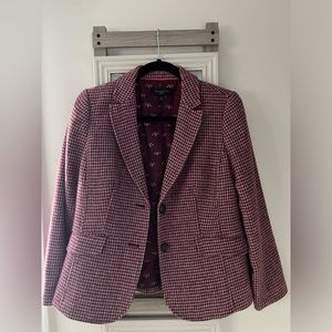 Talbot pink houndstooth blazer